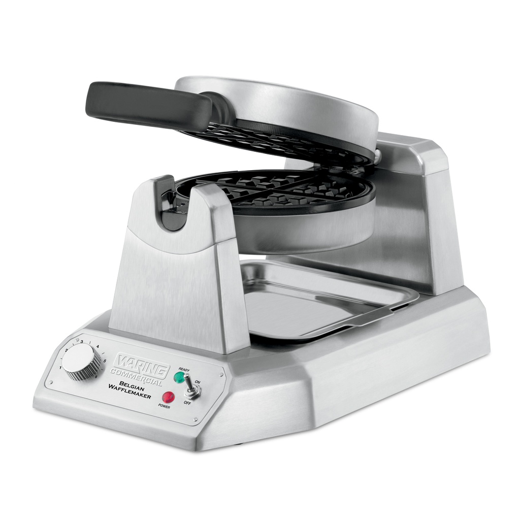 Waring Commercial WW180KSDI Heavy Duty Single Belgian Waffle Maker, Coated Non Stick Cooking Plates, Produces 25 waffles per hour