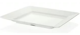 [KULSAN-1006]  Este Cream White Rectangular Plate Model KUL-10446WHITE