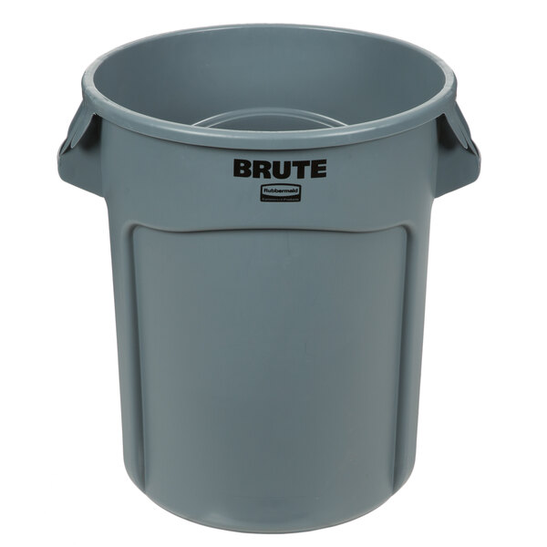 75L Grey Polyethylene Waste Bin Model RUB-FG262000GRAY
