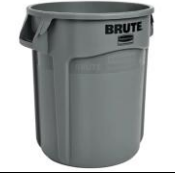 121.1L Grey Polyethylene Waste Bin Model RUB-FG263200GRAY