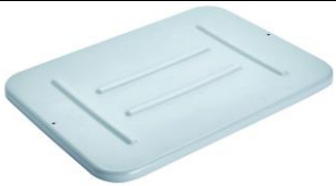 Food Service Bus/Utility Tote Box Lid for 4 5/8 gal, Gray Model RUB-FG364800GRAY