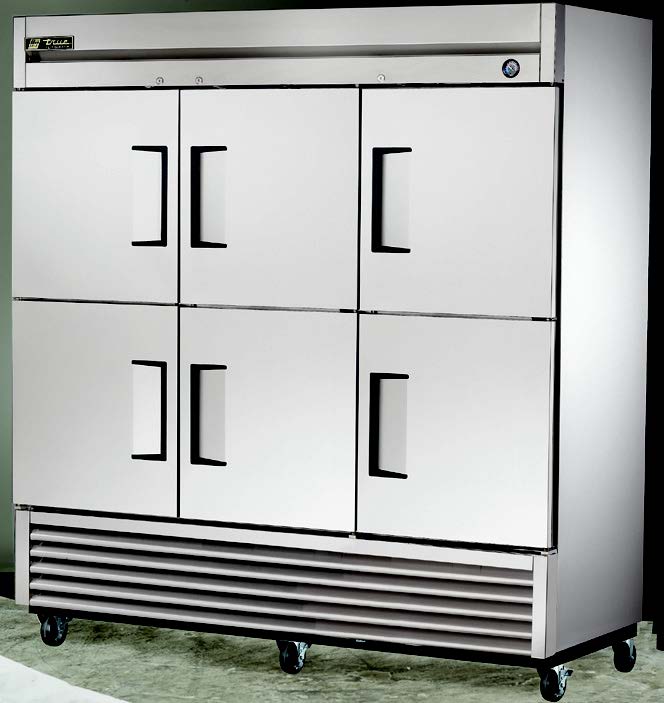 TRUE- T-72-6 upright refrigerator with 6 half swing doors