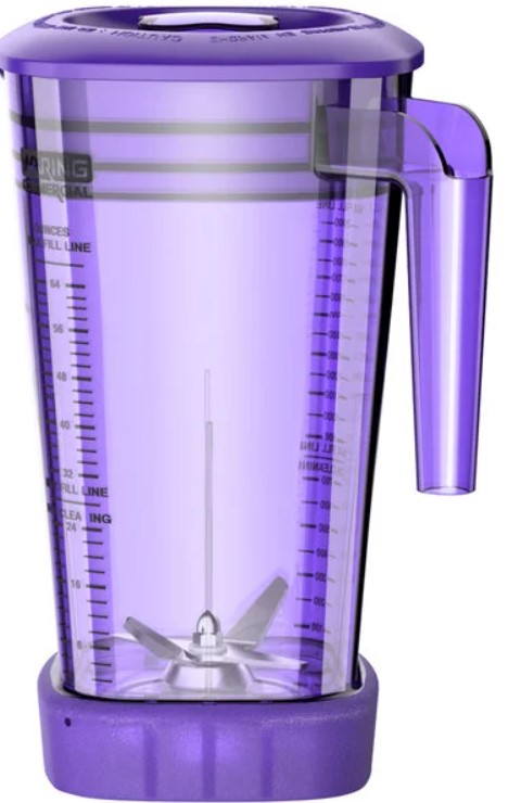 Waring CAC95‐10 The Raptor 64 oz. Purple Copolyester Colored Blender Jar for Commercial Blenders