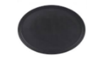 Cambro 2700CT110 Camtread® 22" x 27" Black Non-Skid Oval Serving Tray