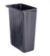 Cambro BC331KDTC110 Black Trash Container- 8 Gallon