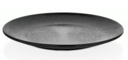 KUL-10940BLACK صحن للتقديم دائري مسطح موديل 