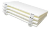 EUROCEPPI-CF4TP40302SFمجموعة من ٤ ألواح تقطيع من البولي إيثيلين ، مع قواعد مانعة للانزلاق موديل