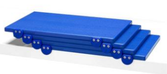 Package 4 Polyethylene cutting boards with non -slip standings Model EURO-CF4TPB40302SF