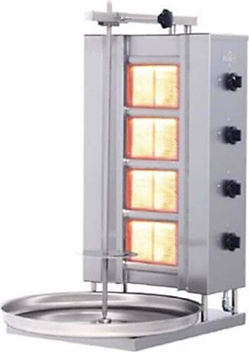 ATALAY ADG-4U Gas Doner Kebab Machine, 4 Burners, Top Motor