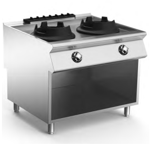 COBALT 2-Burner Industrial Gas Wok Stove 2 × 10 kW