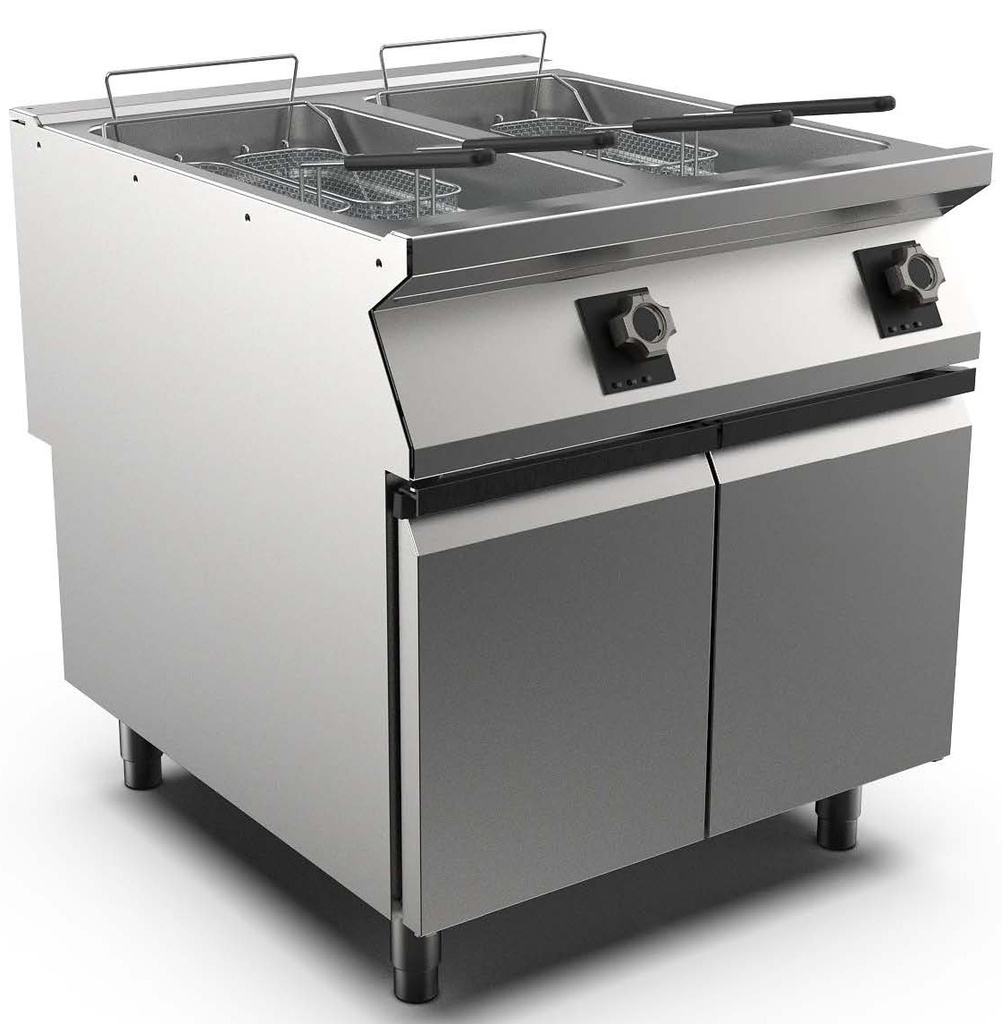 COBALT-FR98E22A Twin pan electric fryer 22+22 liters 400/3N/60