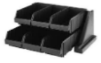 [CAMBRO-1111] BLACK VERSA SELF SERVE CONDIMENT BIN STAND SET WITH 2-TIER STAND Model CAM-6RS6110