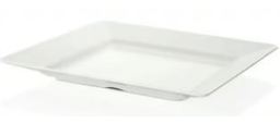 [KULSAN-1006]  Este Cream White Rectangular Plate Model KUL-10446WHITE