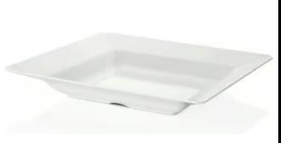 [KUL-1007] Este Deep Cream White Rectangular Plate Model KUL-10546WHITE