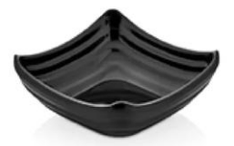 [KUL-1037]  Thermoset Black Minimal Bite Bowl Model KUL-13100BLACK