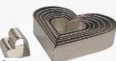  Set 8 Heart Cutters 40 Model MAT-150456