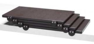 [EUROCEPPI-1020] Package 4 Polyethylene cutting boards 50x40x2 cm brown with non -slip standings Model EUROCEPPI-CF4TPM50402SF