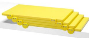 [EUROCEPPI-1015] EUROCEPPI-CF4TPG50402SF مجموعة ٤ ألواح تقطيع من البولي إيثيلين مع قواعد مانعة للانزلاق موديل 