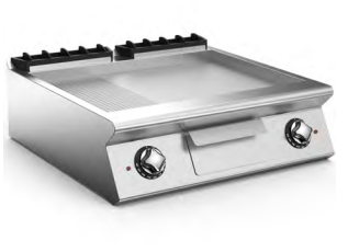 [COBALT-1071] COBALT Dual Zone Electric Grill with Smooth & Ribbed Sloped Griddle Plate 10.8 kW