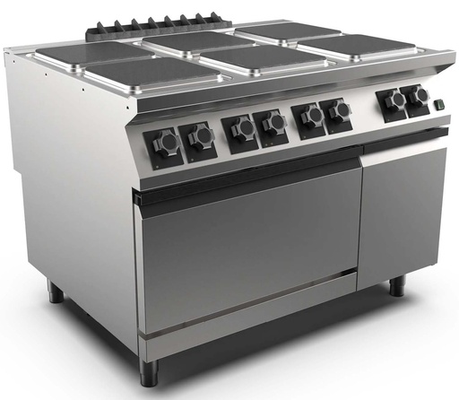 [COBALT-1138] COBALT-PC912EFEVPQ 6 square electric hotplate fan assisted electric oven range 400/3N/60